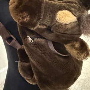 Brown Plush Animal Backpack